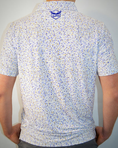 Earn Your Wings Classic Polo - Blue and Gold Specks