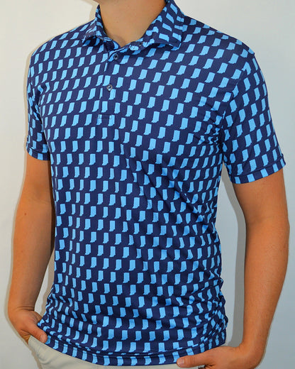 Indiana Series Polo - Blue on Blue